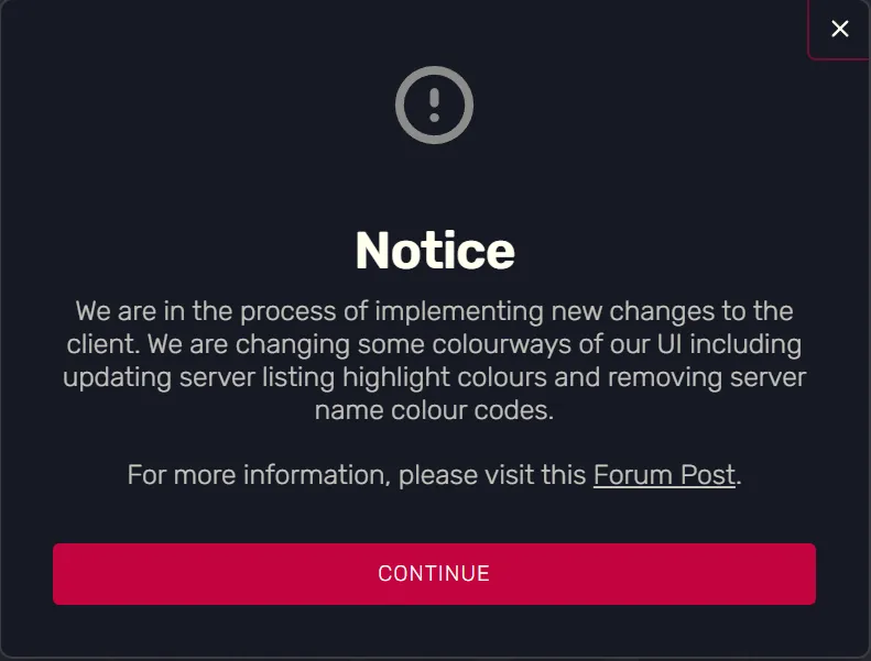 UI変更のNotice
