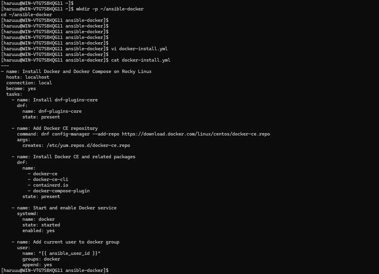 Ansible Playbookの内容