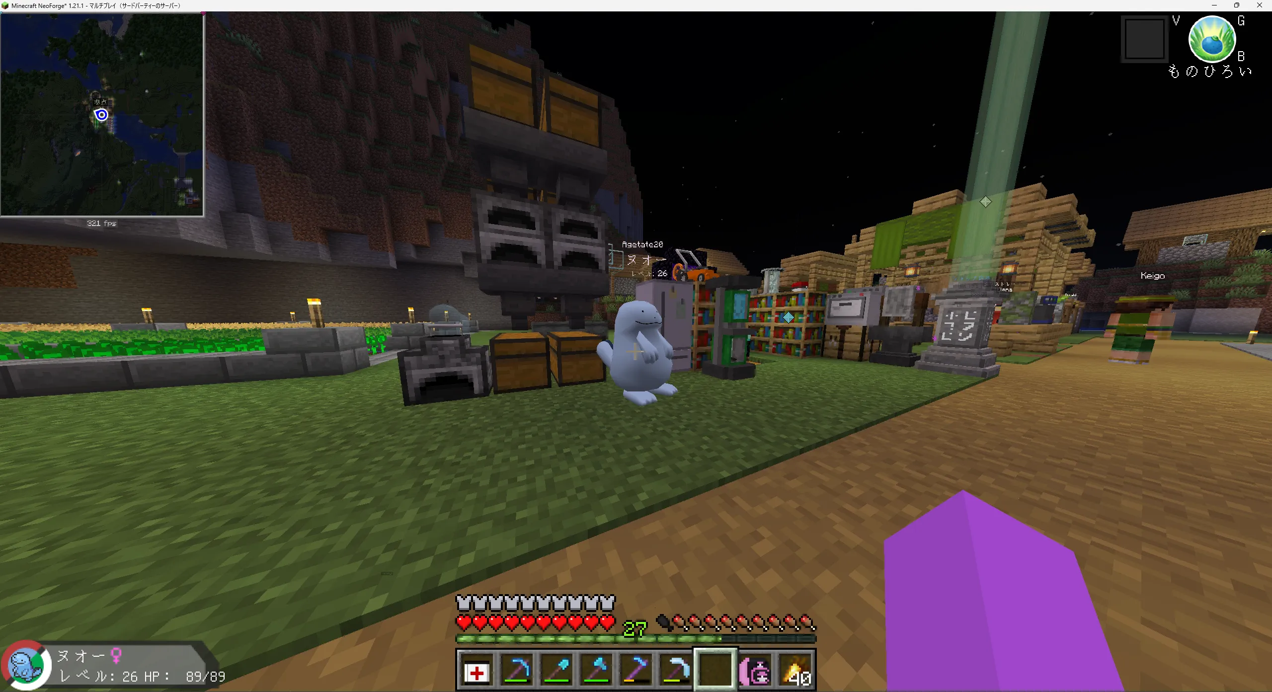 マイクラへのログイン成功画面